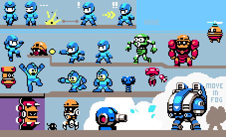 Mega Man NES sprites